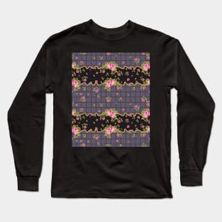 Pink Roses with Gold Ropes Long Sleeve T-Shirt